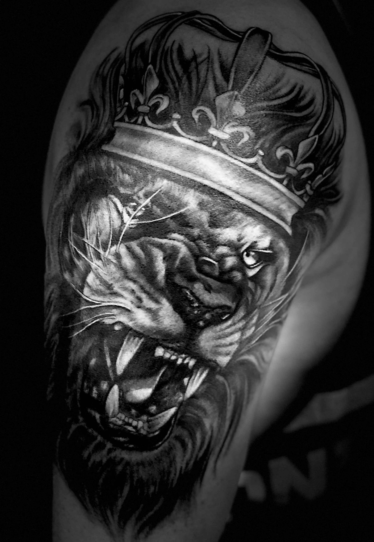  Tattoo-Design eines Löwen